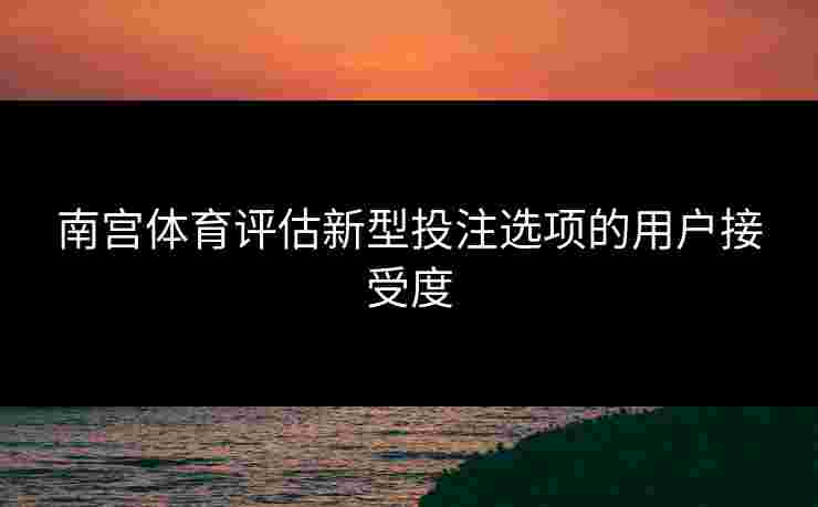 南宫体育评估新型投注选项的用户接受度