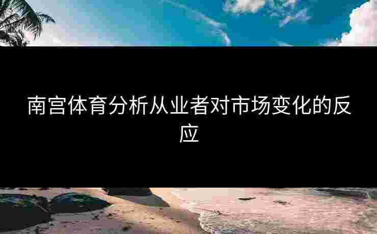南宫体育分析从业者对市场变化的反应