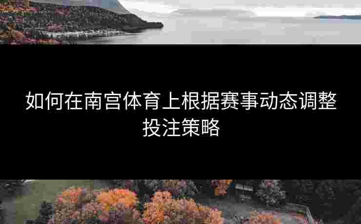 如何在南宫体育上根据赛事动态调整投注策略